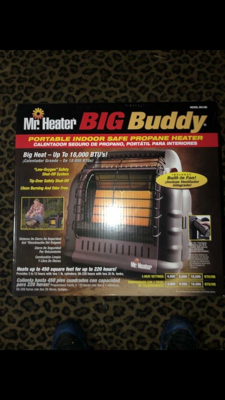 Mr Heater Big Buddy propane heater. Brand new never used (gas sensitivity) Retails $150