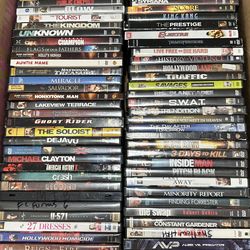 DVD lot B  over 100 DVDs  action comedy thriller romance