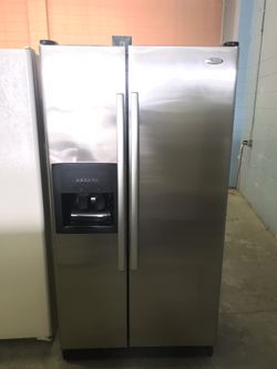 Stainless Steel Whirlpool Side By Side Refrigerator