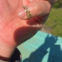 Women's Gold Leaf Ring