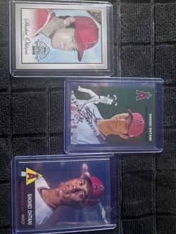Shohei Ohtani Topps Chrome Baseball Card Lot (3)