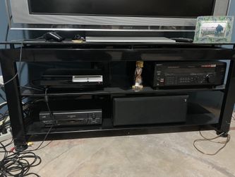 Black tv stand and/or Sony flat screen