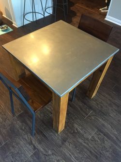 West Elm Rustic dinette table and 2 chairs