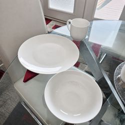West Elm White Porcelain Bowls – New Set of 12