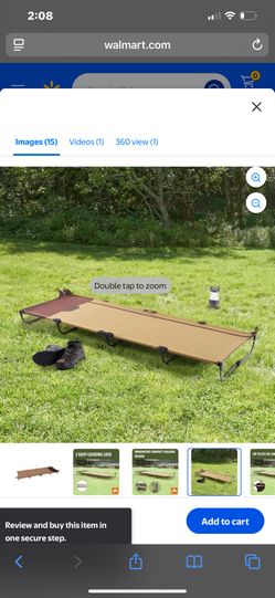 Ozark Trail Zipper Cot, Adult, 75.5" x26" x 5.5"