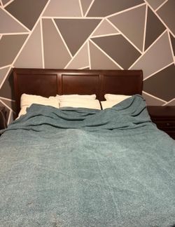 Dark Wood King Storage Bed Framel