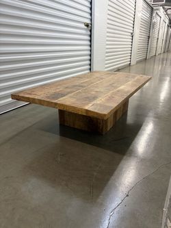 Wood coffee table