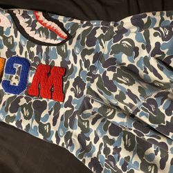blue bape jacket