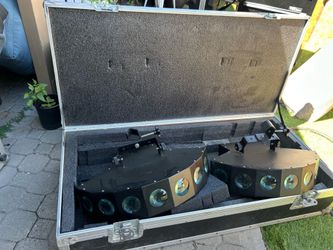 Luces de dj de 7 ojos y su caja