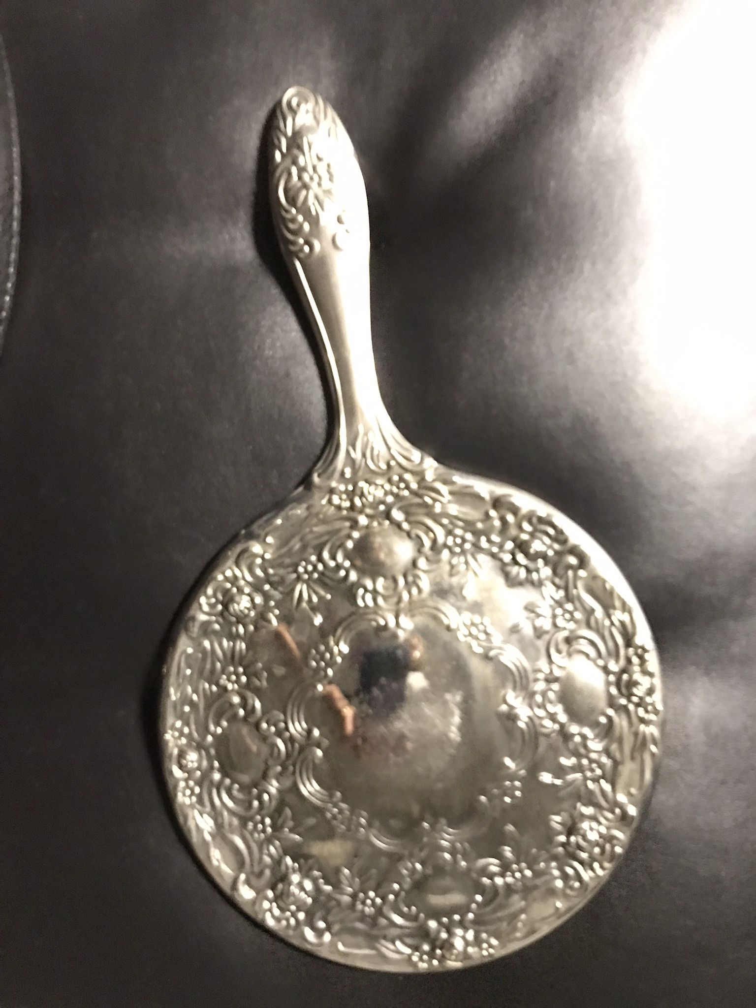 Vintage  Silver Hand Mirror