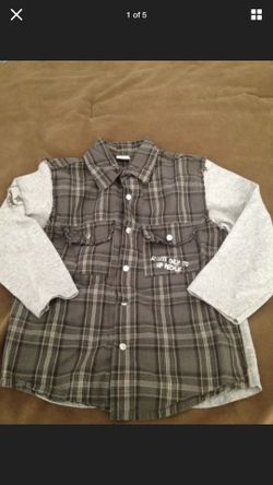 NWOT 3 Pommes LA Couture Boys Button Down Shirt Size 6