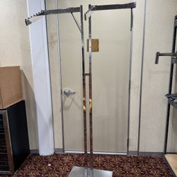 4-Way Clothing Rack with Slant Arms + Wheels