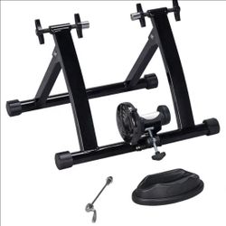 Yaheetech Bike Trainer Stationary Bike Stand Magnetic Bike Trainer Stand for Indoor Riding Premium Steel Bicycle Trainer Accessories