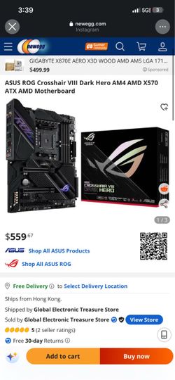 Asus ROG crosshair VIII DARK HERO AM4 AMD X570 Motherboard
