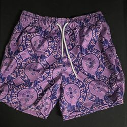 Mr Remade Violet/Purple Chrome heart shorts