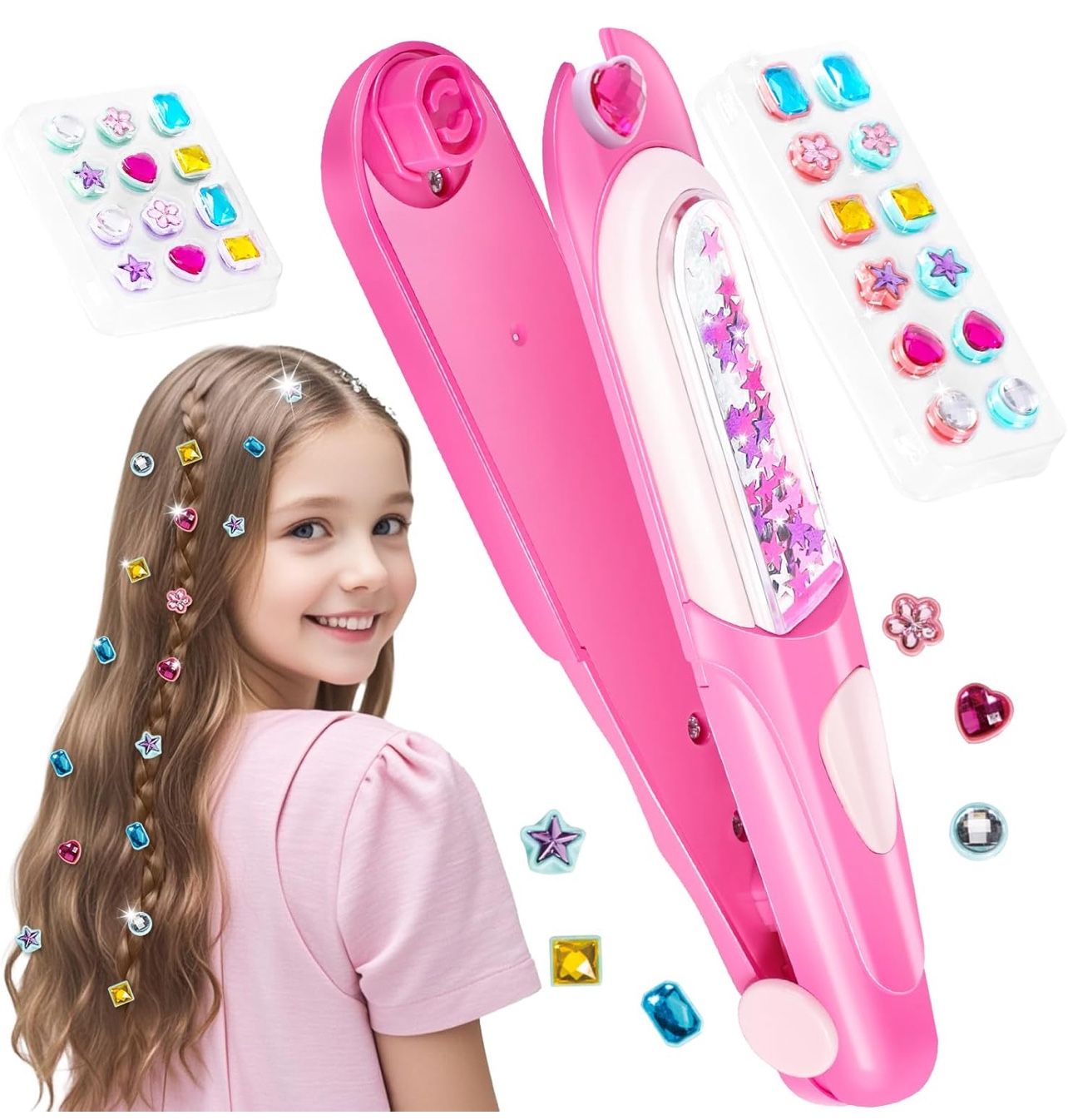 Hair Gem Stamper Kit, Bling Hair Jewels for Girls Toys, 