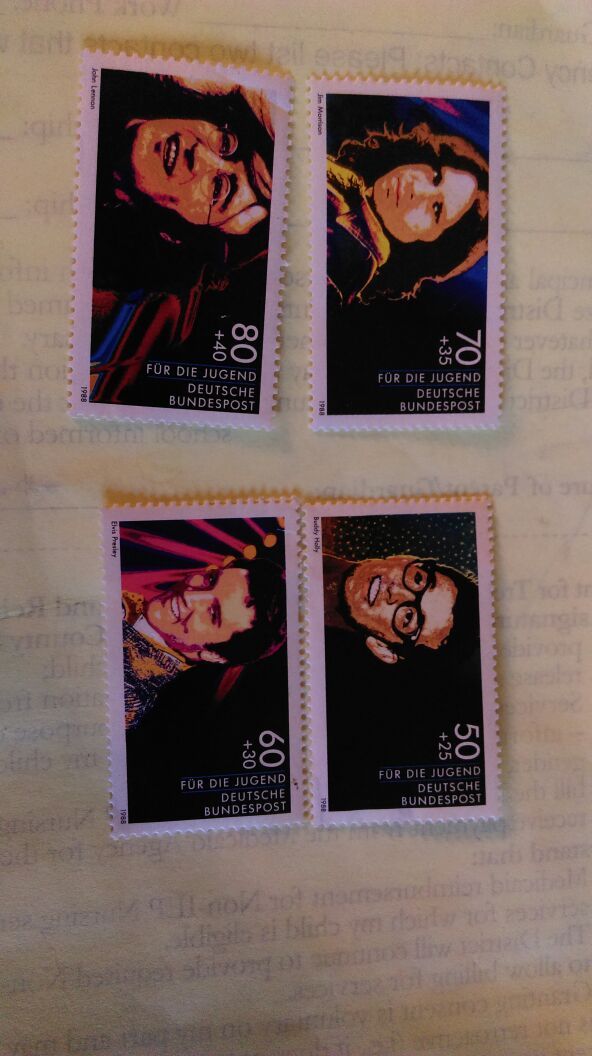 Music gods stamps not cancelled