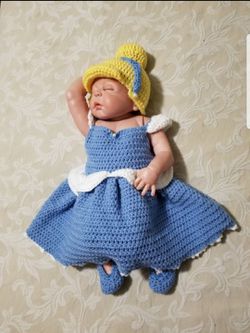 crochet baby cinderella hallween costume