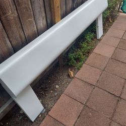 White Laquer King Headboard, Matching wall Mirror.  $75 For Both.