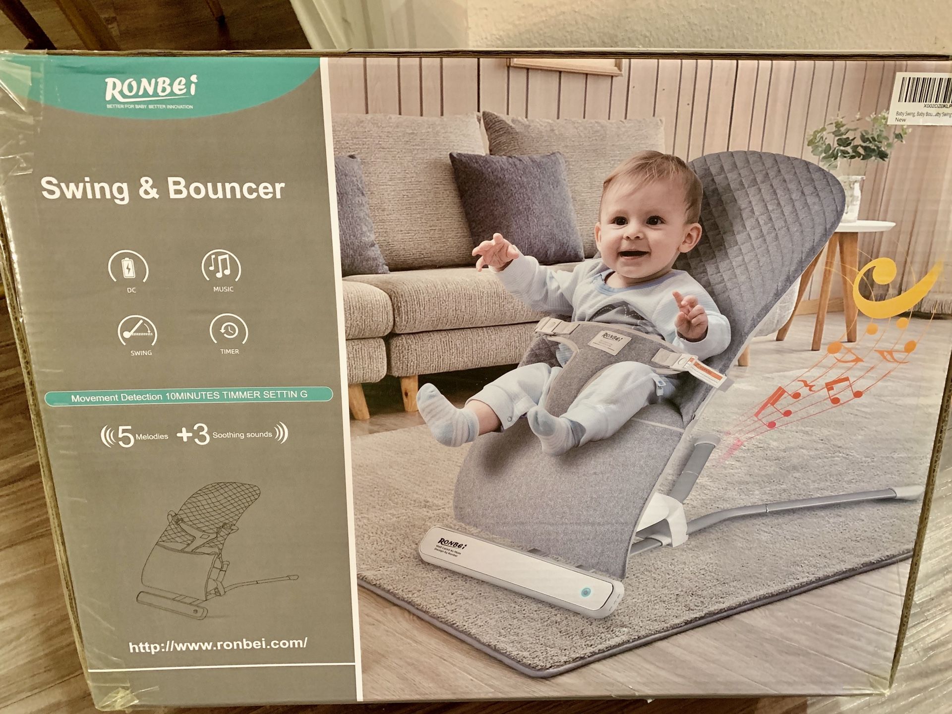 Ronbei baby swing and bouncer