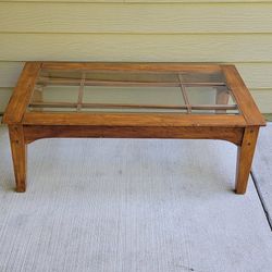 Wood And Glass Table