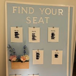 Seating Chart Sign