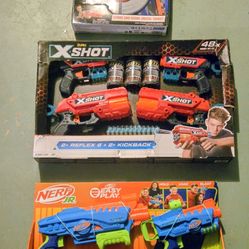 Sold individually - 3 NEW in boxes - Dart & Nerf Toys - $18 to $22 Each