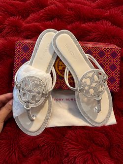 New Tory Burch Sandals Size 8.5 White