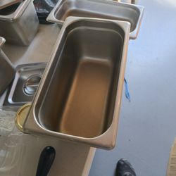 Winco 1/3 Size Steam Table Pan - 6" Deep
​(total Of 3)