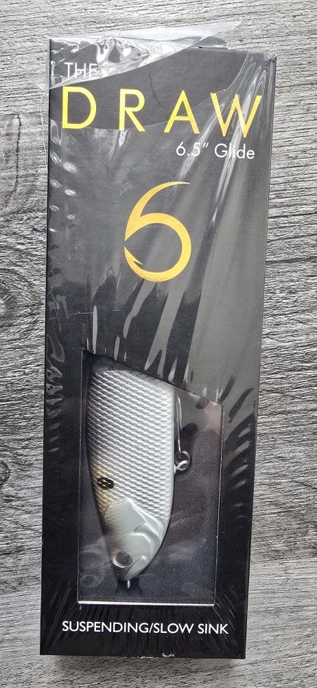 The Draw Glide 6.5" 4K Shad Lure Bait Suspending Slow Sink Brand New