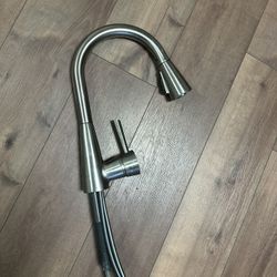   1/17  Cartway Single-Handle Pull-Down Sprayer Kitchen Faucet in Brushed Nickel (2-Pack)