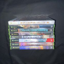 Microsoft Xbox Video Game Bundle Of 8 All Complete In Box 
