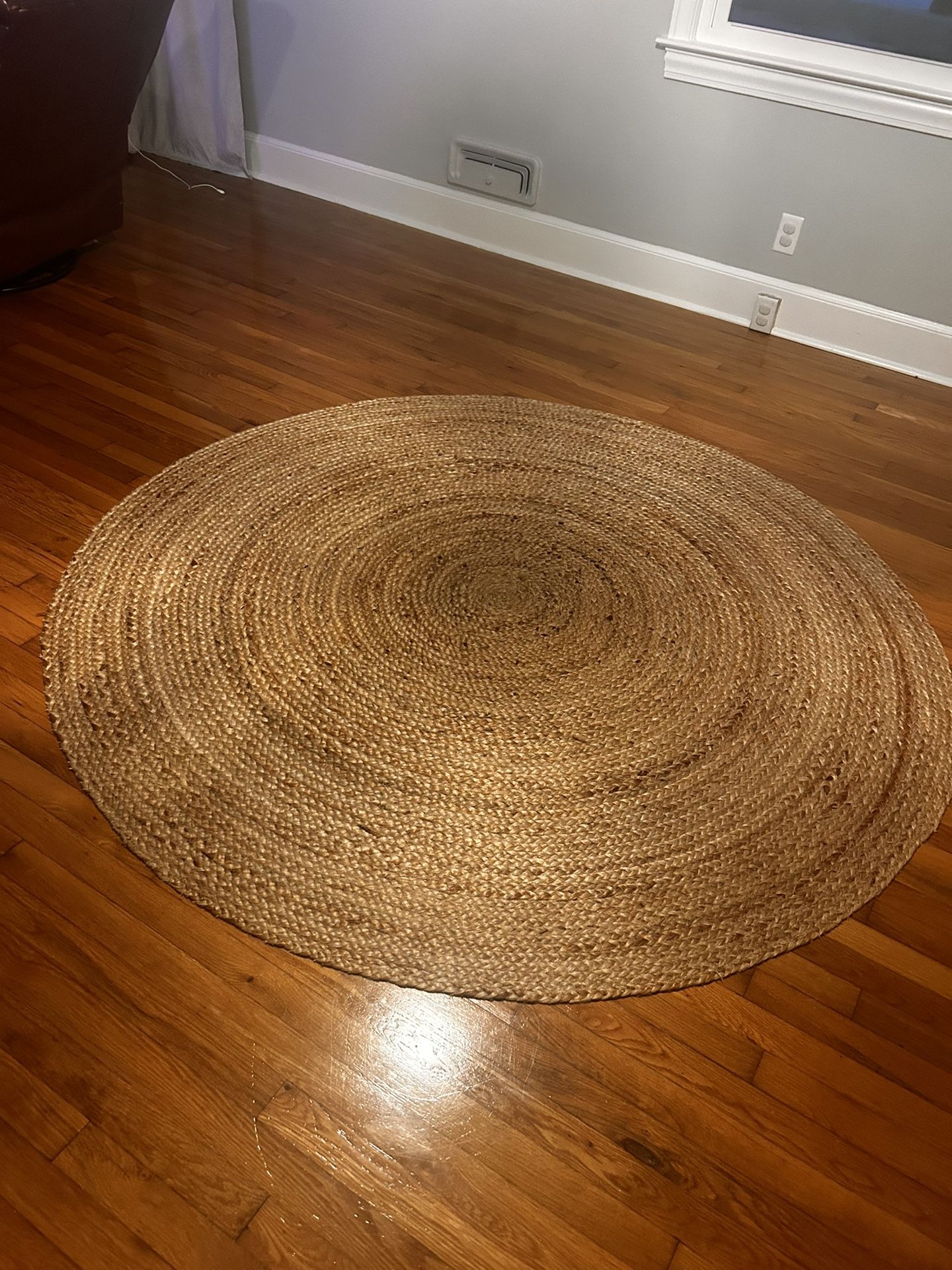 6ft Round Jute Rug