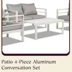 Patio 4-Piece Aluminum Conversation Set