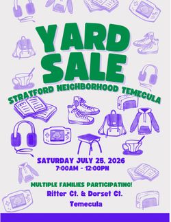 Multi-home garage sale in Redhawk!