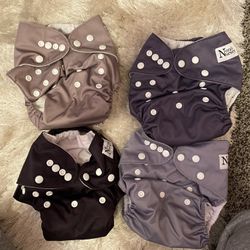 Nora’s Nursery Cloth Diapers with Inserts “amethyst” pack 
