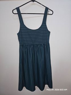 Teal Striped Dress