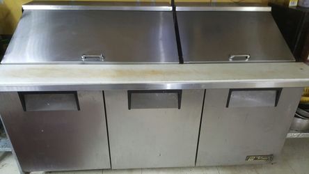 72" 3door commercial prep table