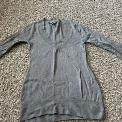 Gray Long Sleeve Top