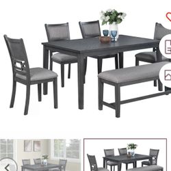 Dining Table Set With Chairs And Bench 