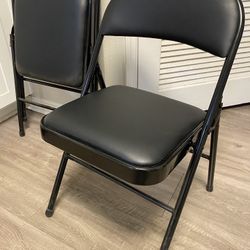 Black Leather Folding Chairs