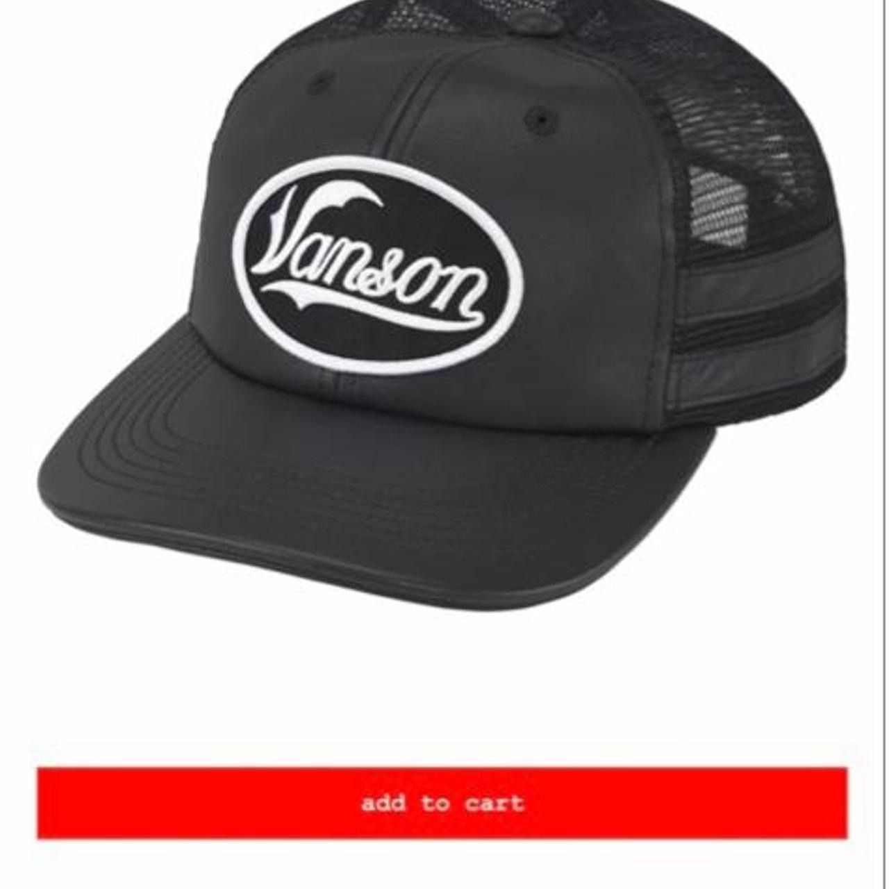 Supreme x Vanson Leathers Mesh Back 6-Panel Hat Black