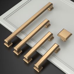 Amerdeco Champagne Bronze Cabinet Pulls – 30 Pieces 10 pcs 7.5” + 10 pcs 6.3” + 10 pcs 3.75”