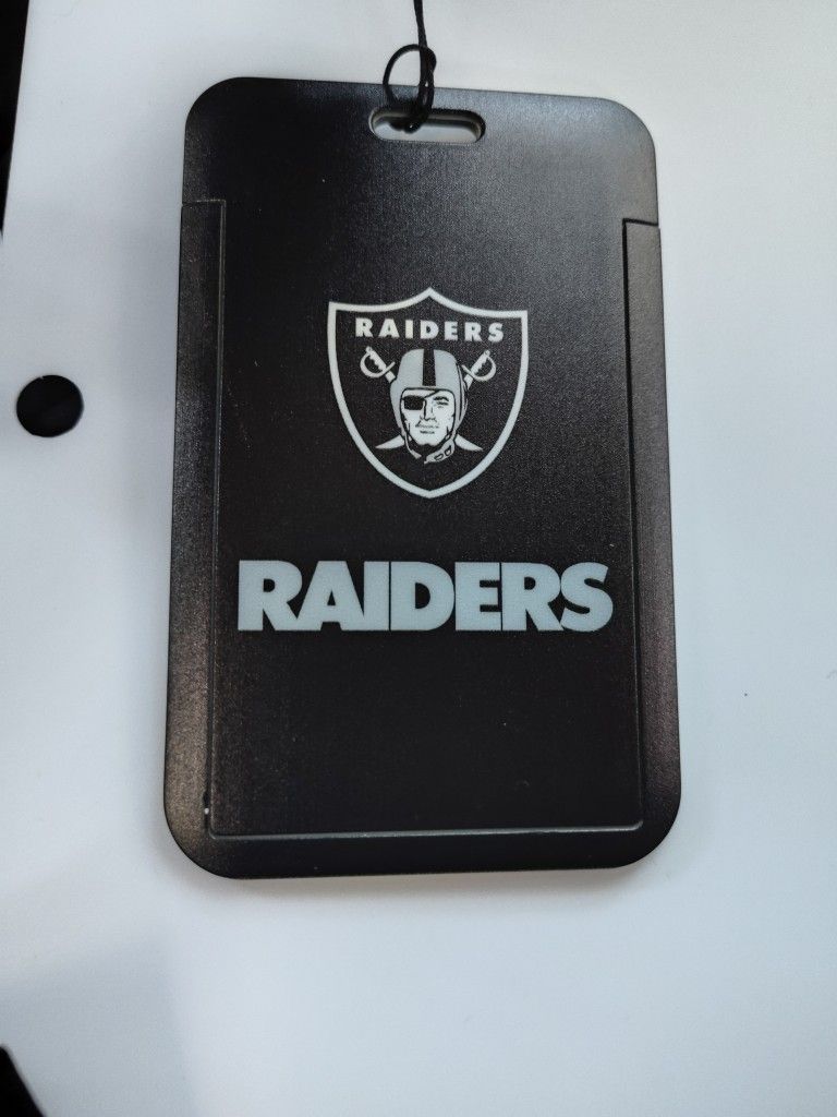 Raider Gear -Oakland Raider New Lanyard Necklace W/ Id Badge