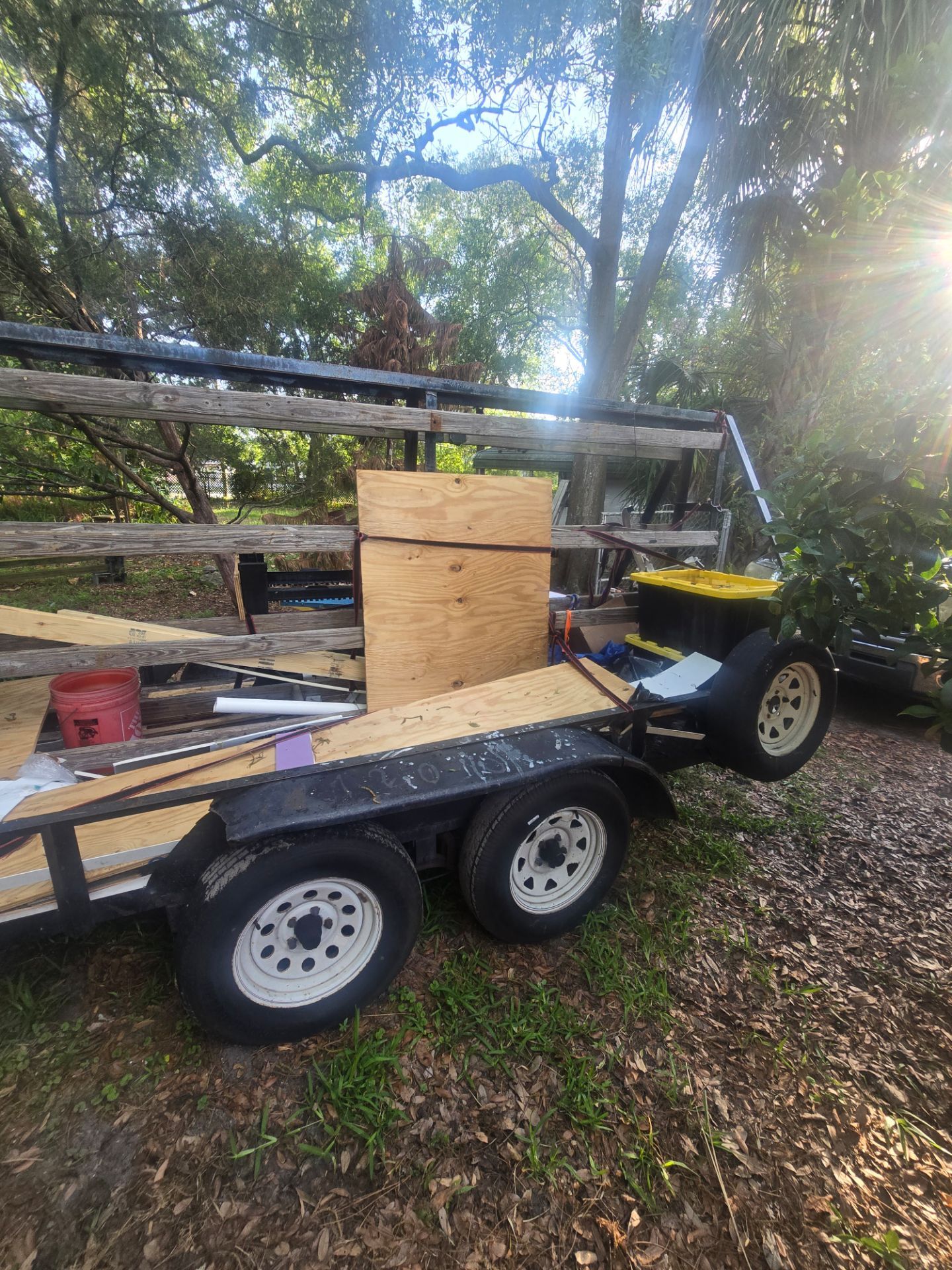 Dual axle trailer with steel frame Aframe
