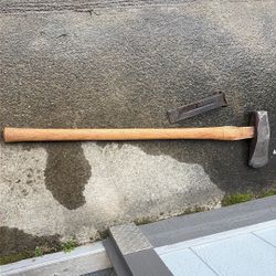 Wood Splitting Maul And Splitting Wedge