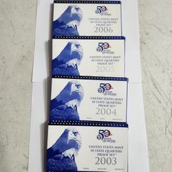 2003 , 2004 , 2005 , 2006 , State Quarters Proof Sets With Certificate Of Authenticity 