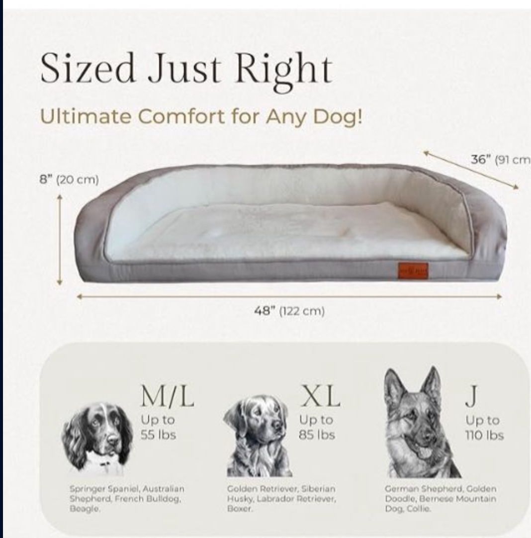 Orthopedic Dog Couch: Providing Optimal Support, Comfort, and Style for Your Furry Best Friend's Well-Deserved Rest and Relaxation- XL