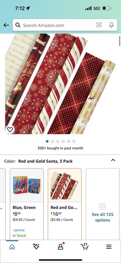 Christmas Hallmark Two Sided Gift Wraps