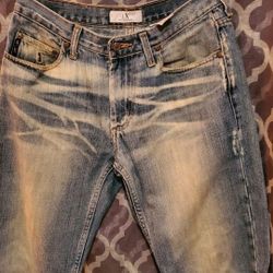 🔥 Armani Exchange Designer Men's Jeans – Size 30x30 – Boot Cut – Distressed Style - ONLY $40